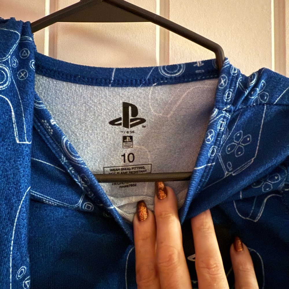 Playstation Blue Controller Pattern Pajama Set - Picture 2 of 2